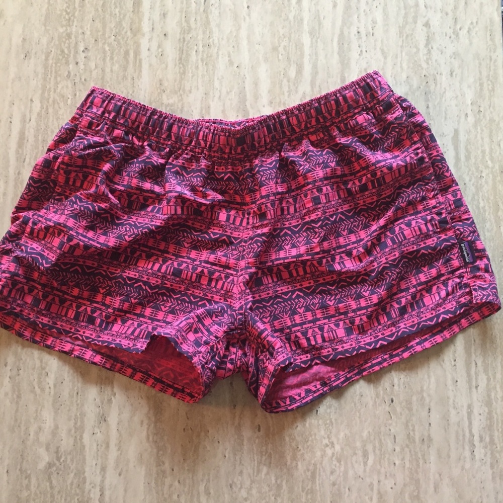 Patagonia Pink and Black Patterned Women’s Shorts